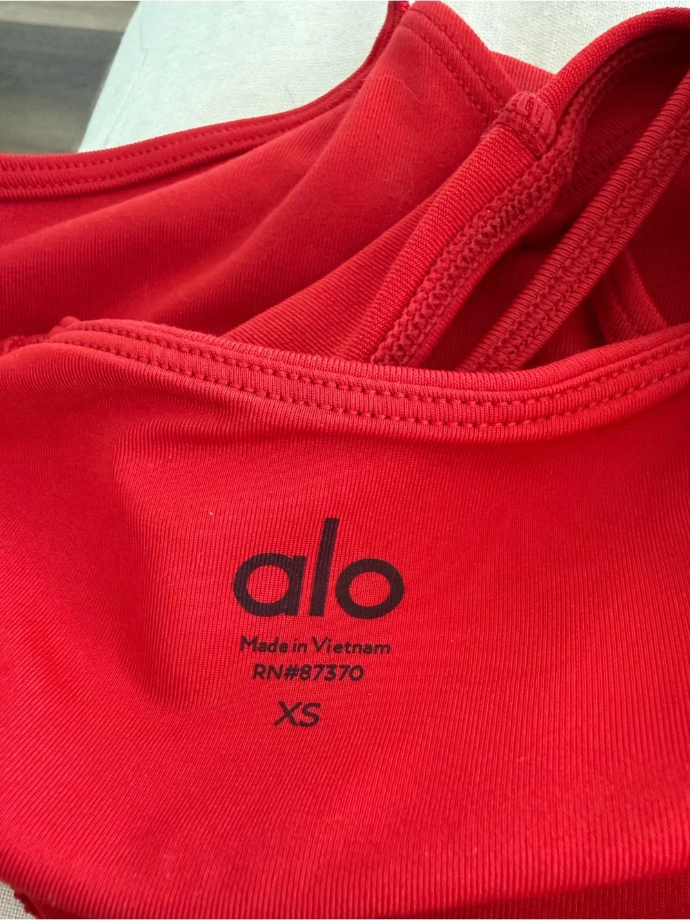 Alo Yoga  High-Waist Red Performance Leggings and Crop Top